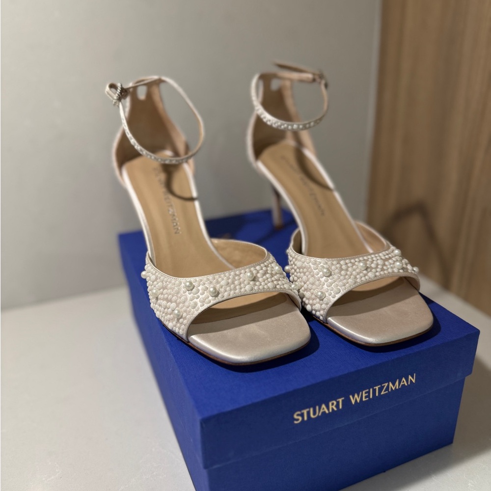 Stuart Weitzman Cream Pearl Heels